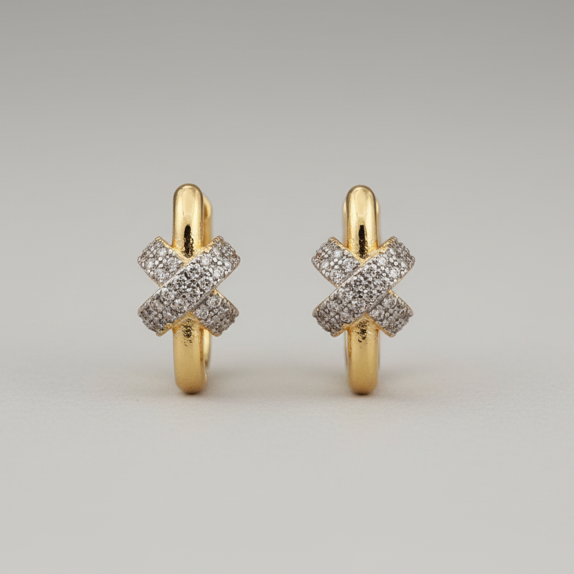 Brincos com Zirconia Oval