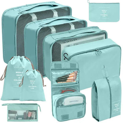 Conjunto de Organizadores de Viagem – 7/8/9/10 Peças, Arrumação para Mala, Bolsas