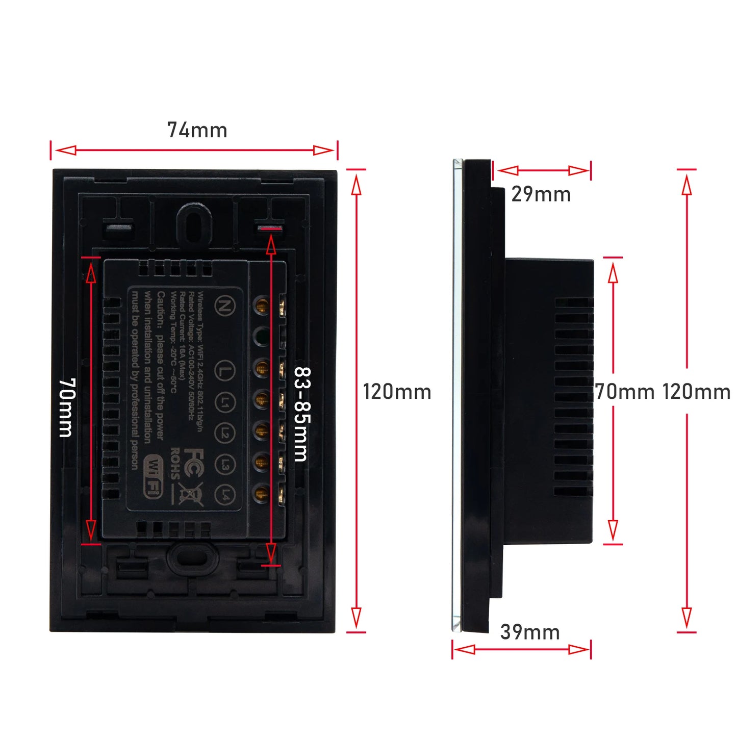Interruptor Tomada inteligente touch wi fi com Neutro