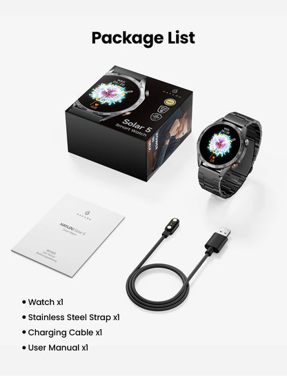 Smartwatch Solar 5 com Chamadas Bluetooth