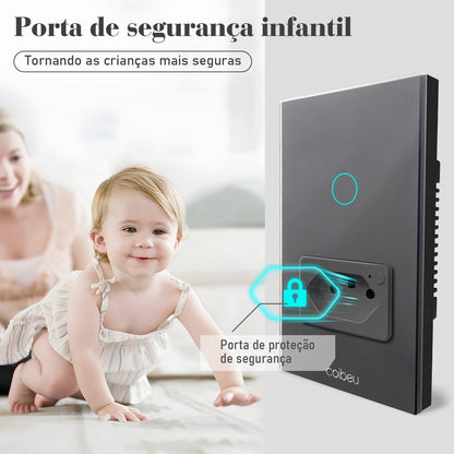 Interruptor Tomada inteligente touch wi fi com Neutro