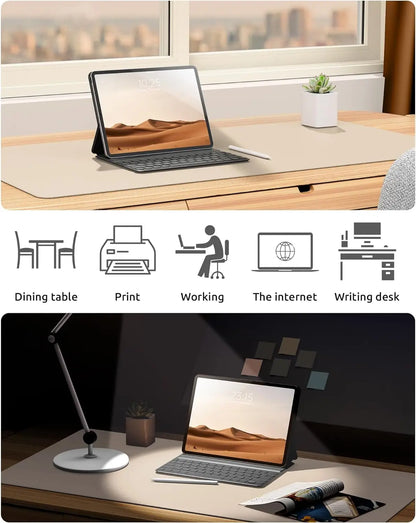 Grande Mouse Pad  Protetor de Mesa Couro PU