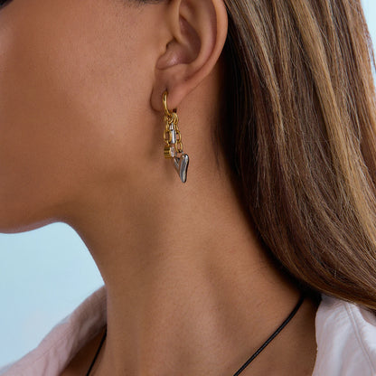 Brinco Coração com Zircônia