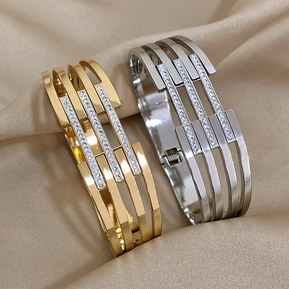 Pulseira Larga com Strass