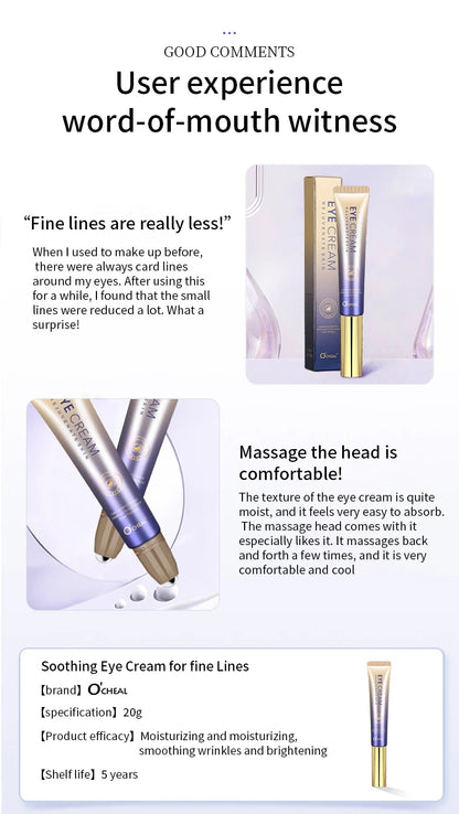 O'CHEAL Creme para Olhos com Esfera Roller – Anti-Idade & Anti-Olheiras