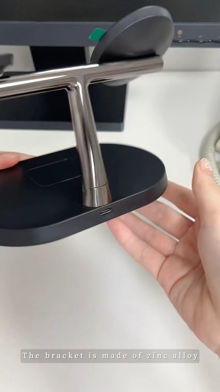 Carregador Sem Fio 3 em 1  Estação de Carregamento para iPhone  Apple Watch e AirPods